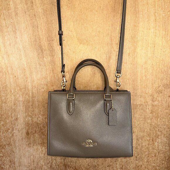Coach Maggie Small Tote Bag Dark Stone - Picture 1 of 6